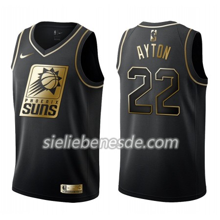 Herren NBA Phoenix Suns Trikot Deandre Ayton 22 Nike Schwarz Golden Edition Swingman